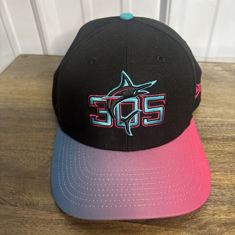 Miami Marlins New Era ‘25 City Connect 9SEVENTY Snapback Hat Cap EUC